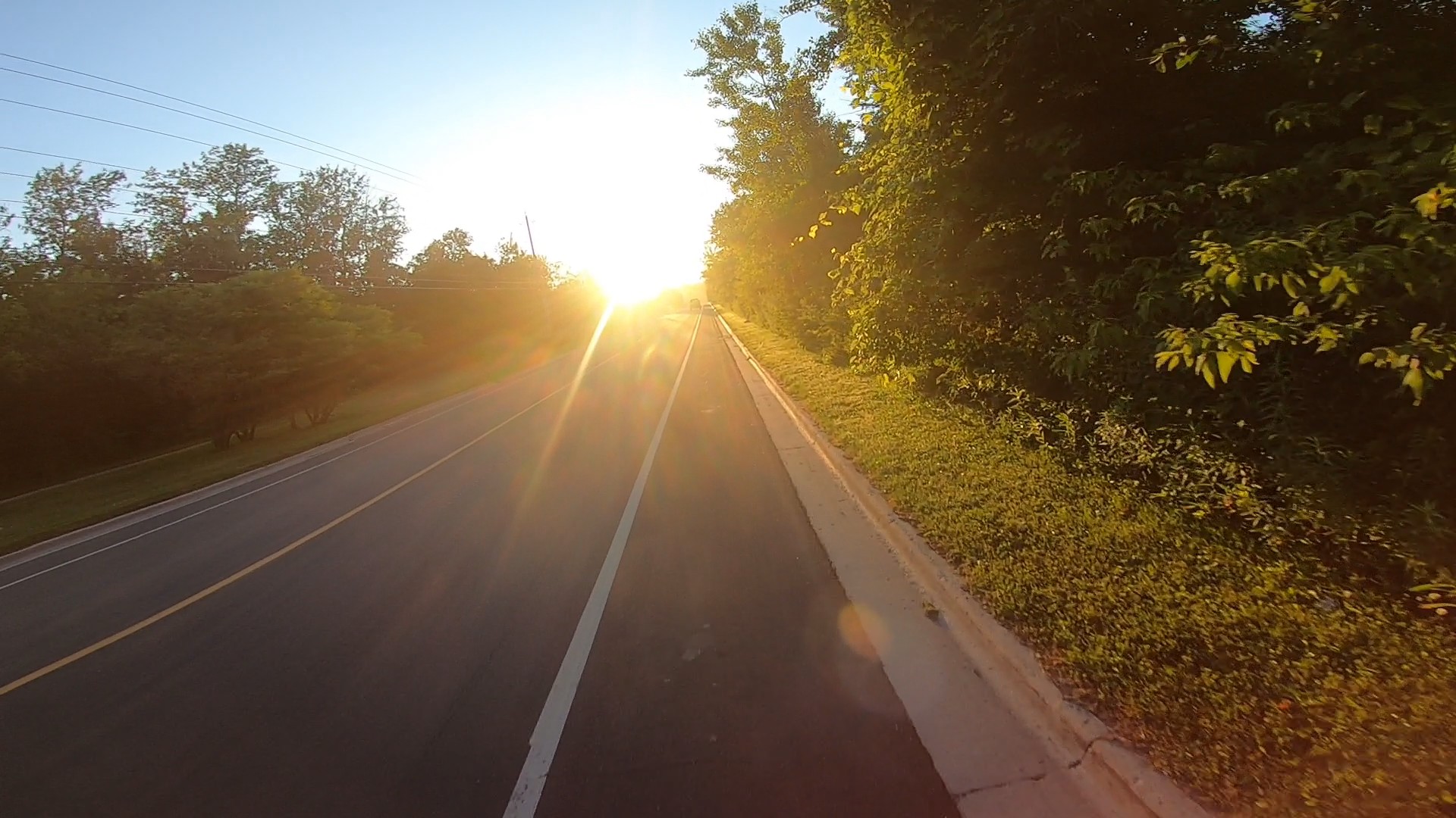 Riding into the sun