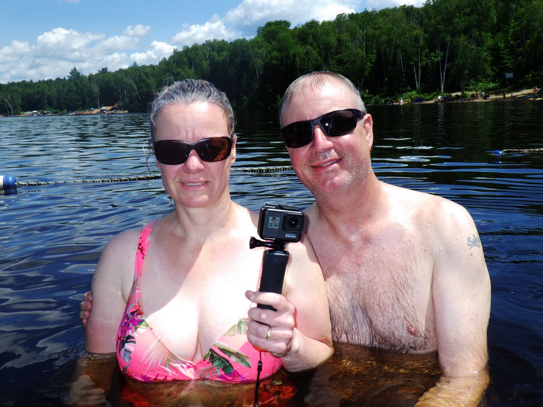 In the water