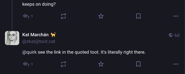 My reply to Kat