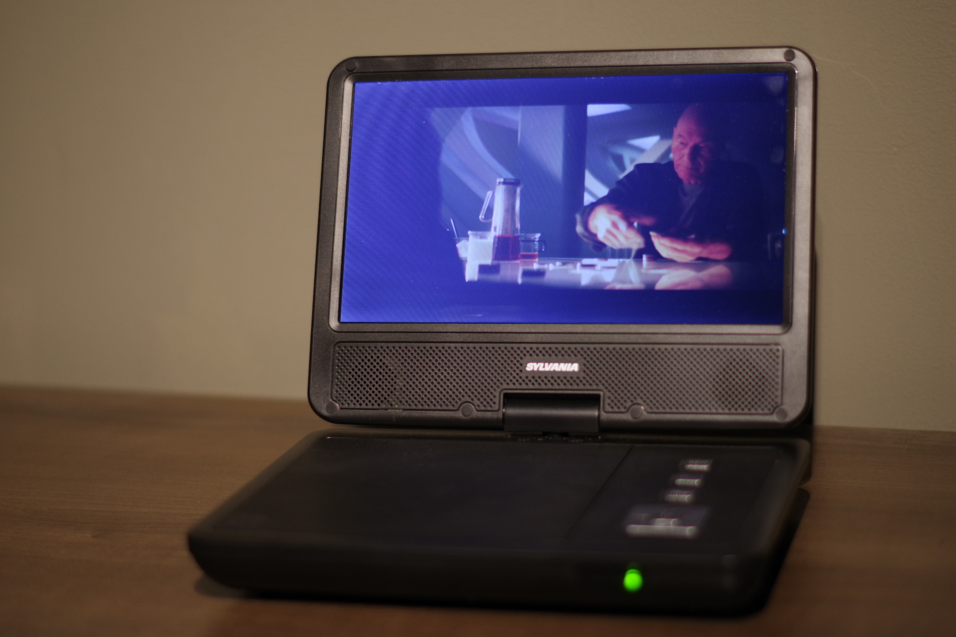 Enjoying Star Trek: Picard on my portable DVD player anywhere I want