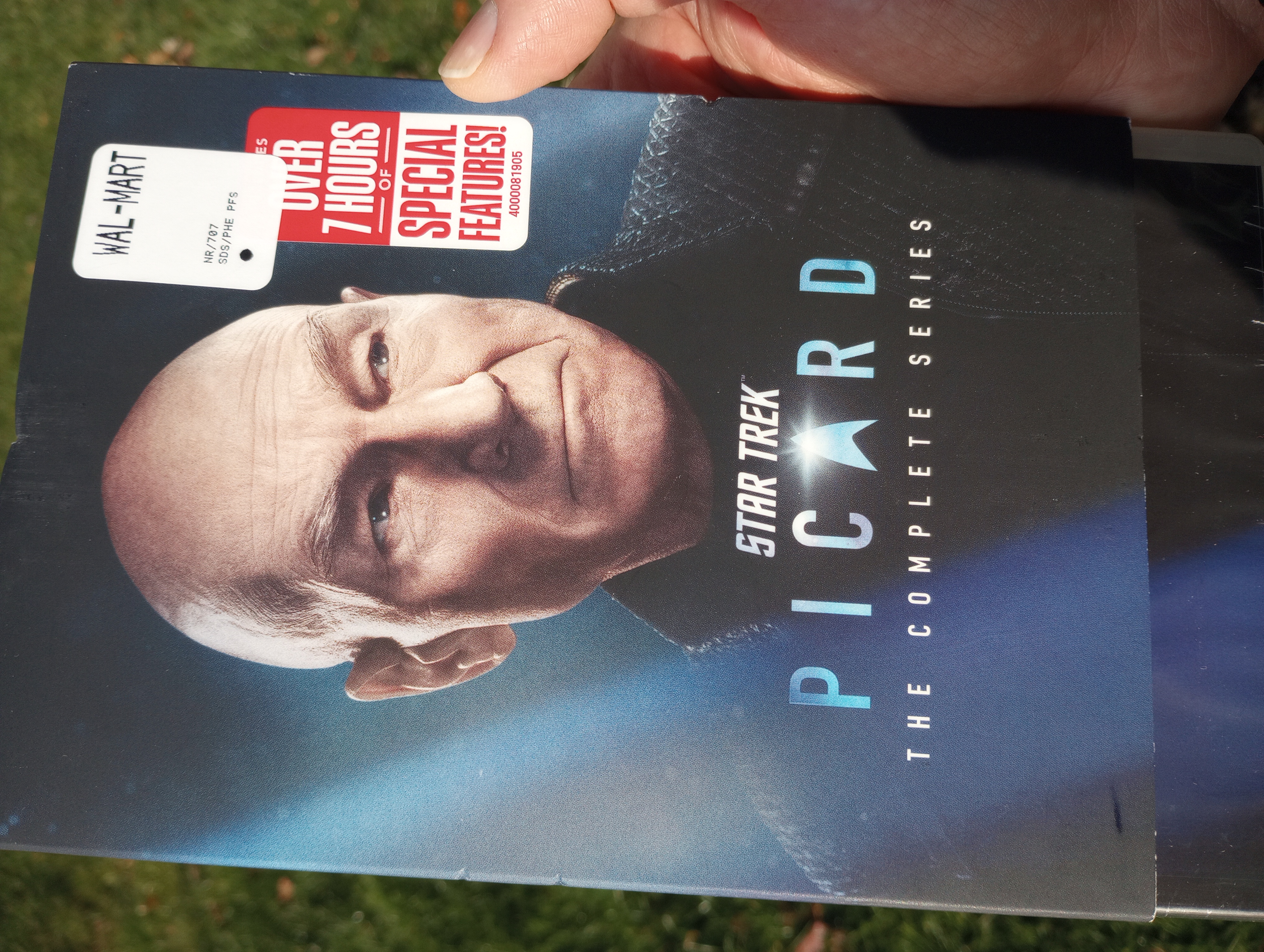 A photo of my Star Trek:Picard box set shortly after I purchased it at Wal-Mart