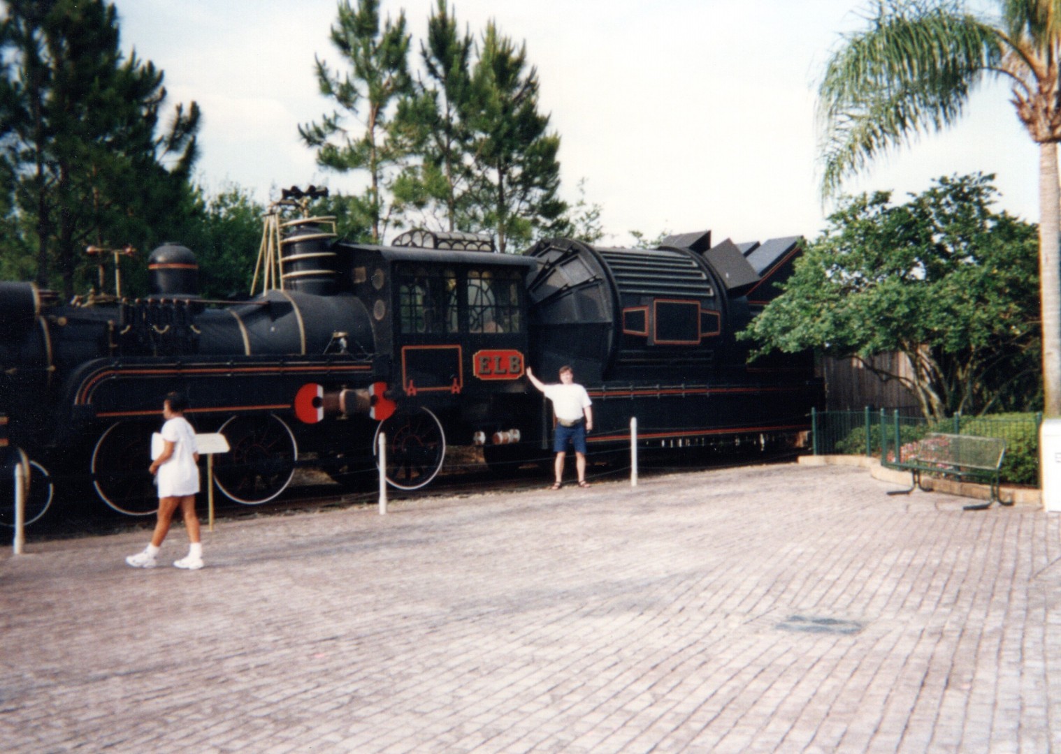 Paul by the Back to the Future train in the 90’s