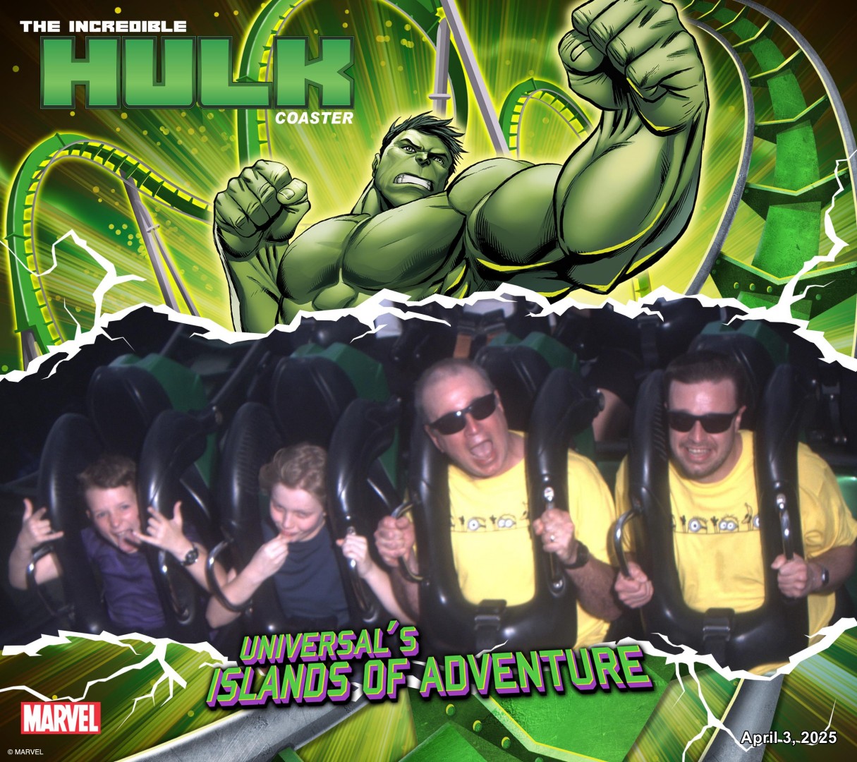 The Incredible Hulk roller coaster photo