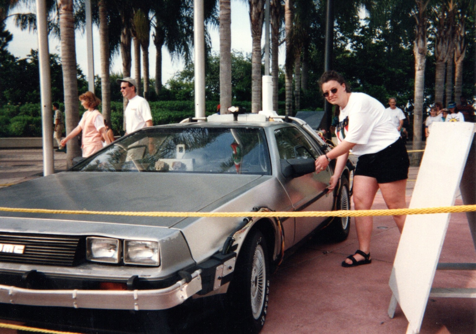 Sally by the DeLorean in the 90’s