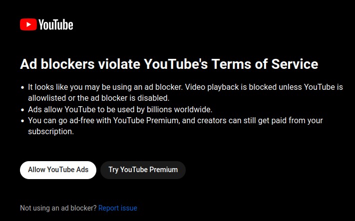 YouTube's Terms of Service violate my Principles